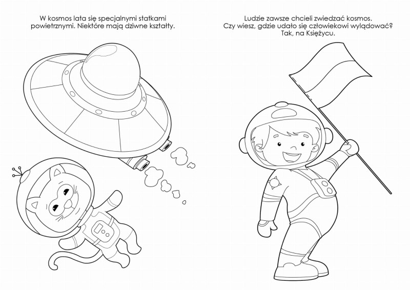 Kolorowanka z naklejkami Kosmos - 74 naklejki