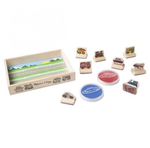 Drewniane stempelki z Uchwytem Pojazdy - Melissa & Doug