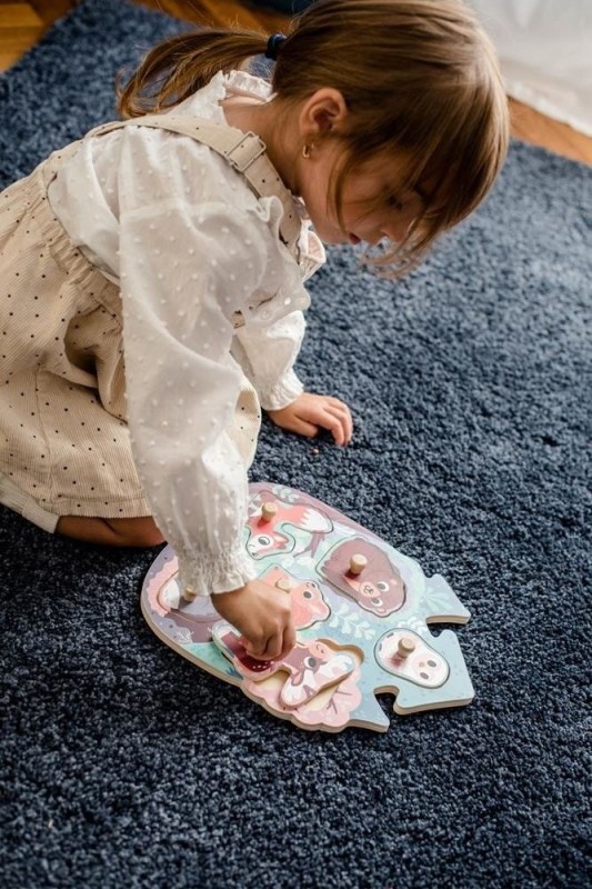 Puzzle z uchwytami Leśne Zwierzęta układanka - Janod