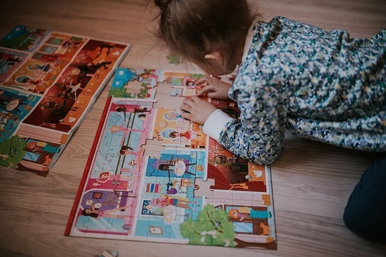 Puzzle w walizce Akademia tańca 100 elem. - Janod