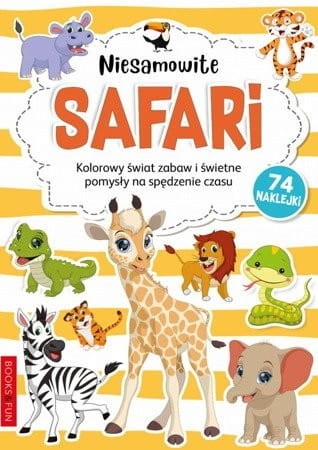 Kolorowanka z naklejkami Niesamowite Safari - 74 naklejki