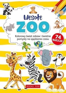 Kolorowanka z naklejkami Wesołe Zoo - 74 naklejki