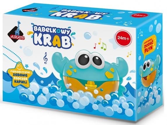 Bąbelkowy Krab do Robienia Piany. Zabawka do Kąpieli - Askato