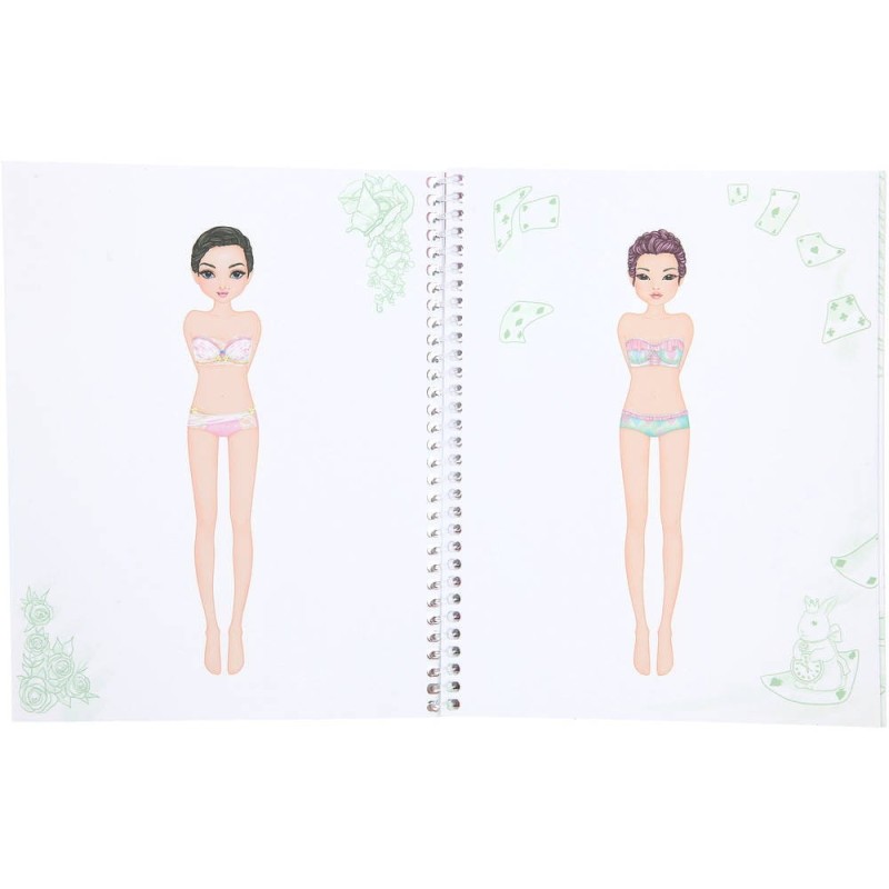 Szkicownik z Naklejkami Ubieranki Dress Me Up Fantasy - Top Model