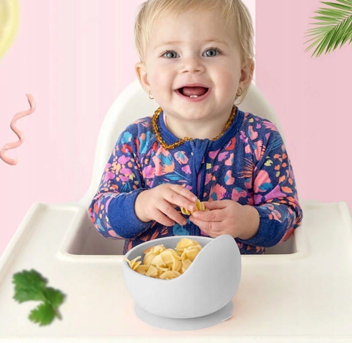 Silikonowy miseczka z przyssawką miętowa - Bi-bi