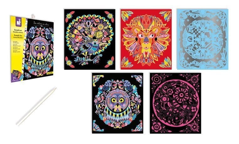 Wydrapywanka Wzory Mandale 5 szt.- Janod