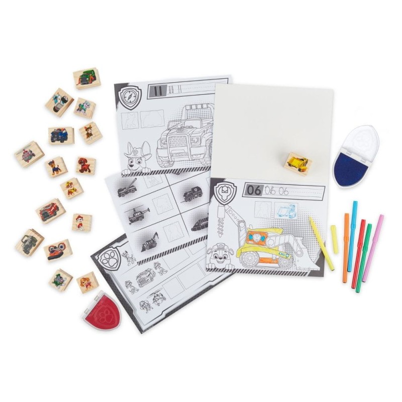 Stempelki Psi Patrol z Tuszem, Książeczką i Pisakami - Melissa & Doug