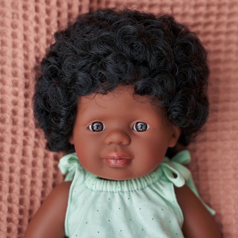 Pachnąca Lalka Dziewczynka Afroamerykanka 38cm - Miniland Doll