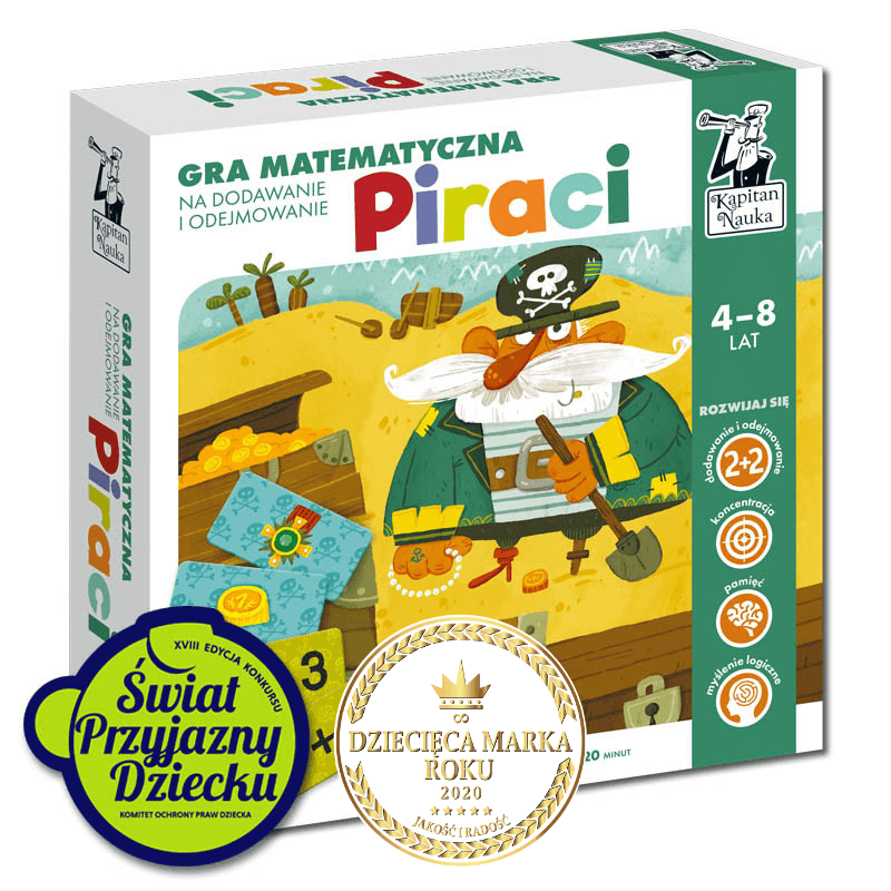 Piraci. Gra matematyczna na dodawanie i odejmowanie - Kapitan Nauka