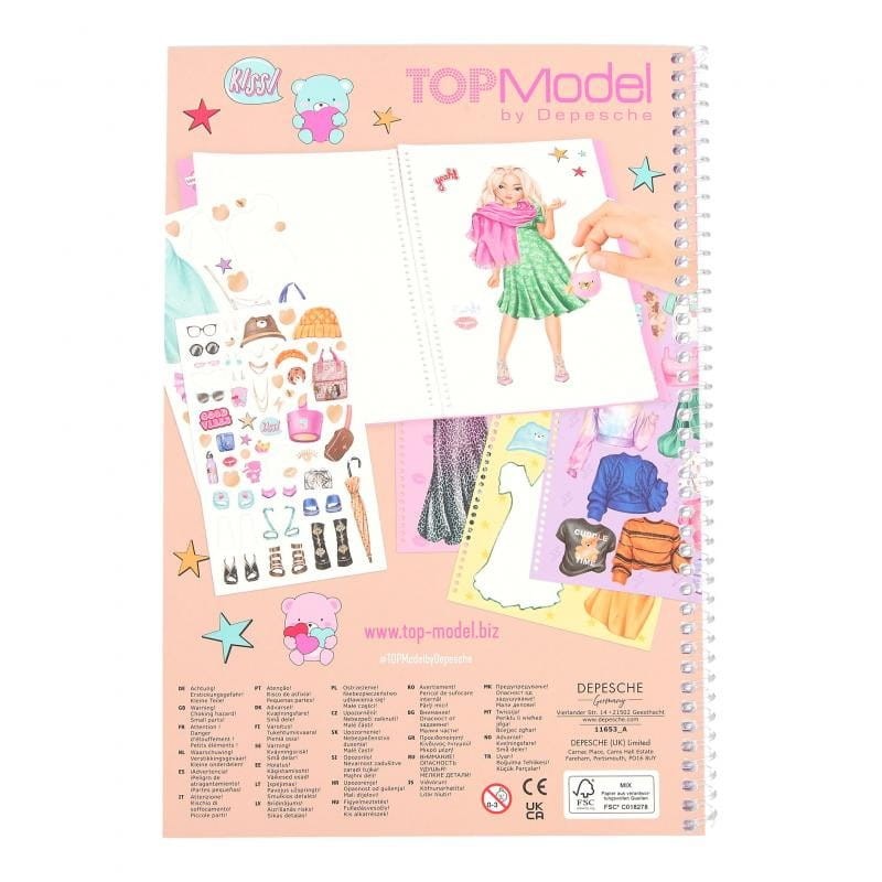 Kolorowanka z Naklejkami Ubieranki Dress Me Up - Top Model