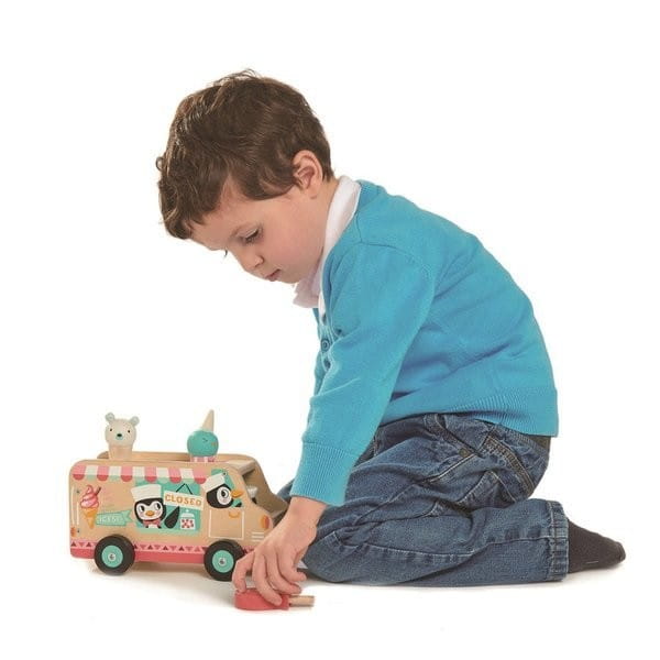 Lodziarnia, Drewniany Samochód z Lodami - Tender Leaf Toys