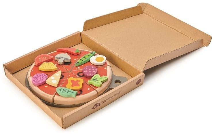 Drewniana Pizza z Dodatkami - Tender Leaf Toys