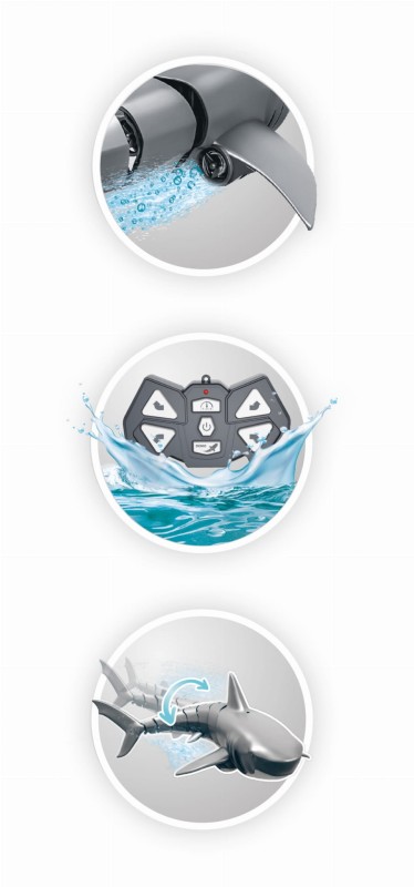 Pływający rekin zdalnie sterowany - Buki