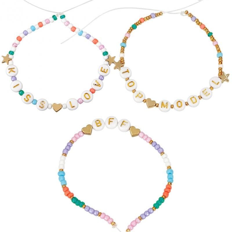 Zestaw do Stworzenia Biżuterii Koraliki Literki Bracelets - Top Model