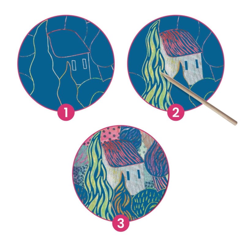 Wydrapywanki Inspirowane przez Vincent van Gogh 4 szt.- Djeco