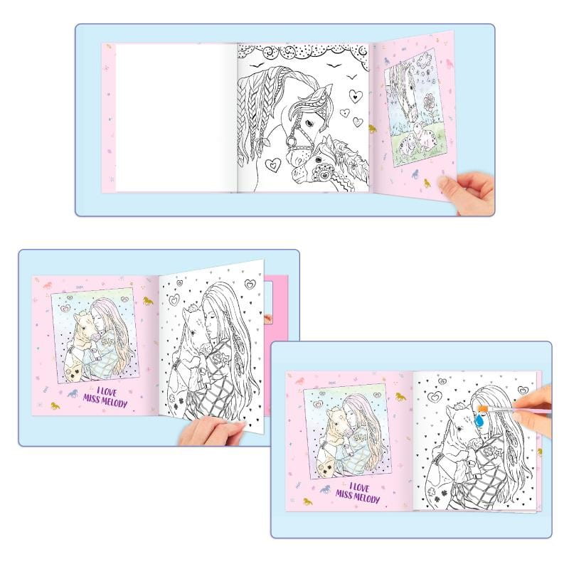 Wodna kolorowanka z Pędzelkiem Konie - Miss Melody