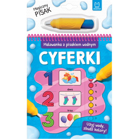 Malowanka z pisakiem wodnym. Cyferki