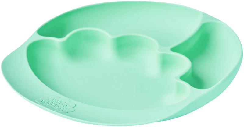 Talerzyk z Przyssawką i Przegródkami Miętowy - Nana's Manners
