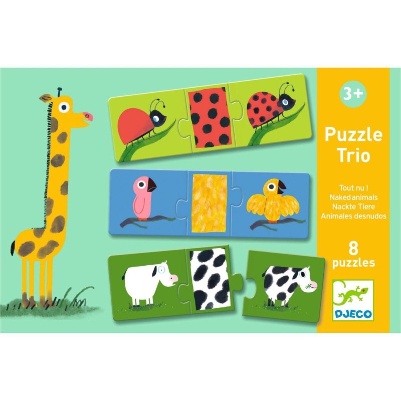 Puzzle Trzyelementowe Rozpoznaje Zwierzaki - Djeco