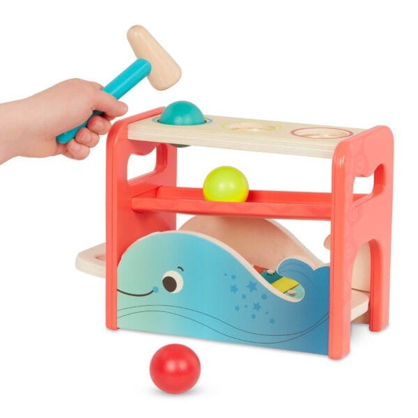 Kulodrom cymbałki sorter 2w1 Xylo-Pound Whale - b.toys