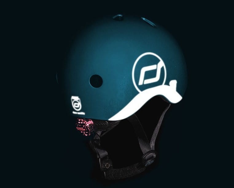 Kask z Odblaskami i Lampką LED Ultralekki na Hulajnogę i Rower  dzieci 1-5 lat Steel Dog - Scoot & Ride