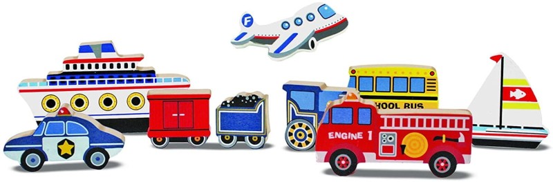 Drewniane Figurki Pojazdy 9 el. - Melissa & Doug