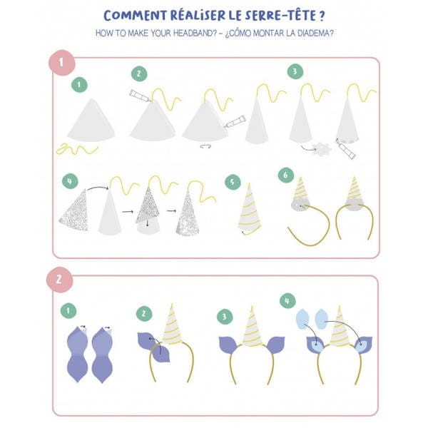 Opaska Róg jednorożca Zrób Sam - Auzou