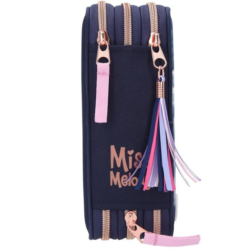 Potrójny Piórnik z Koniem Podświetlany Led - Miss Melody