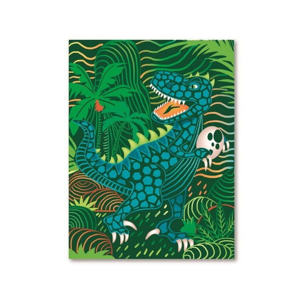 Kolorowe Zdrapywanki z Rysikiem Dinozaury 6 szt. - Box Candiy