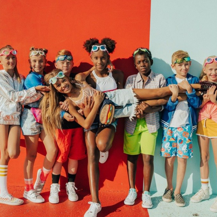 Okularki do pływania z Kryształkami Okrągłe Różowe - Bling2o