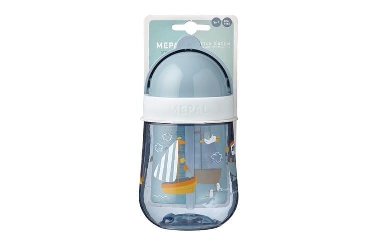 Kubek ze Słomą Mepal Mio 300 ml Sailors Bay - Little Dutch