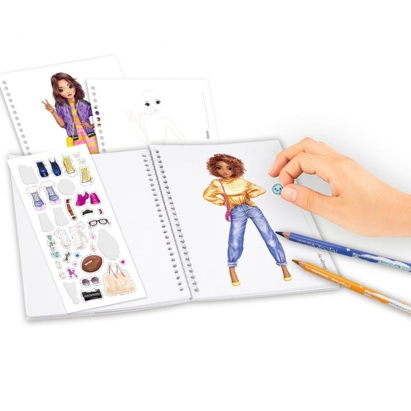Notes z konturami sylwetek i Naklejkami Modelki - TopModel