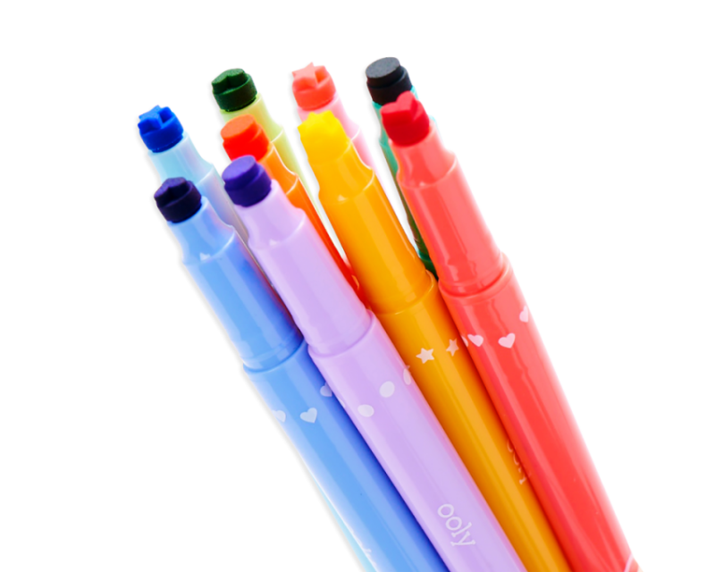 Dwustronne Pisaki ze Stempelkami Confetti Stamp - Ooly