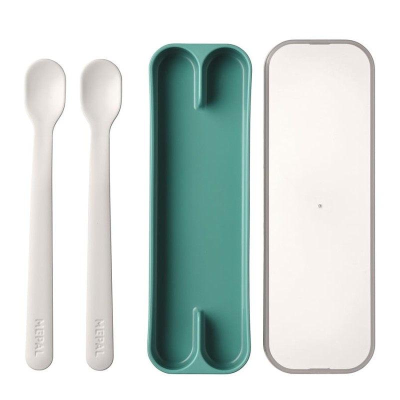 Pierwsze Łyżeczki do Karmienia 2 szt. Turkusowe Mio - Mepal