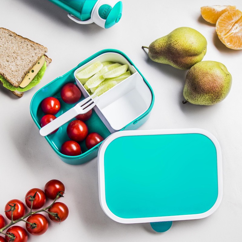 Śniadaniówka z Widelcem Turkusowa Lunchbox Campus - Mepal