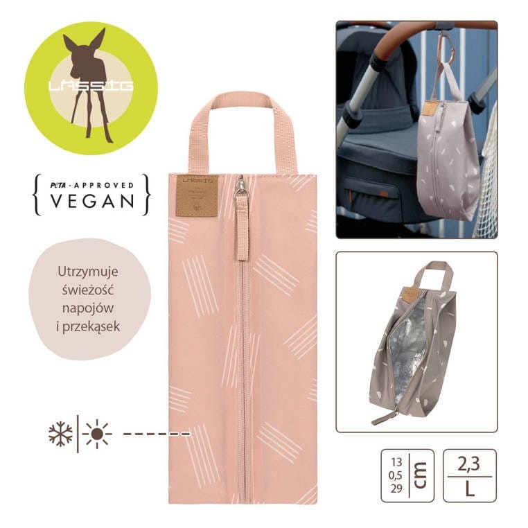 Torba Termiczna na Bidon, Butelkę Insulated Pouch rose - Lassig