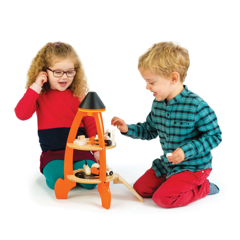 Drewniana Rakieta Kosmiczna 48 cm - Tender Leaf Toys