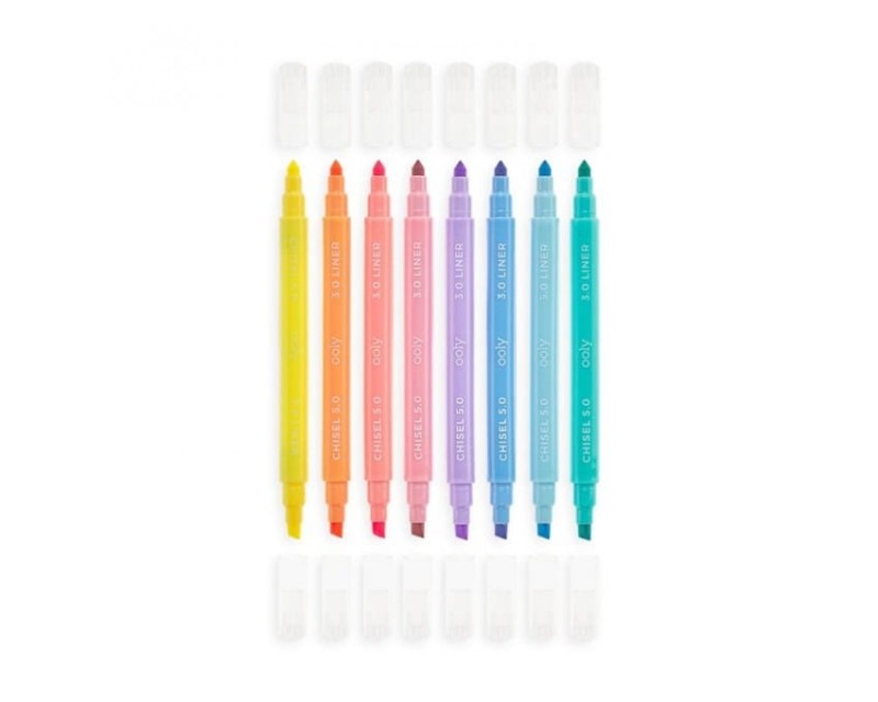 Dwustronne Zakreślacze Pastel Liners 8 szt. - Ooly