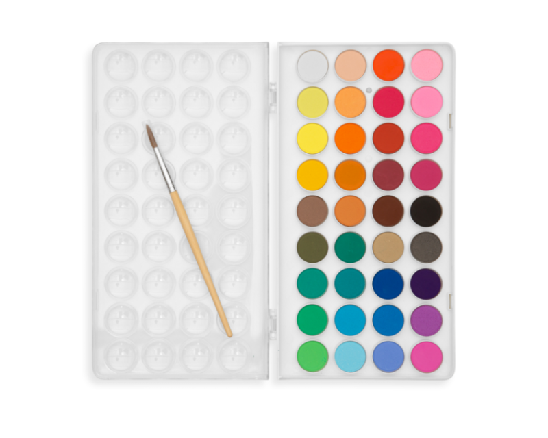 Farby Akwarelowe z Pędzelkiem 36 Kolorów - Ooly