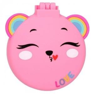 Składana Szczotka do Czesania Włosów z Lusterkiem Minimoomis różowa