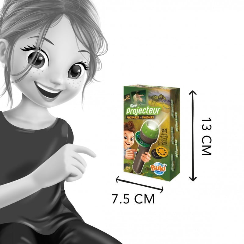 Mini Projektor z Latarką Dinozaury - Buki