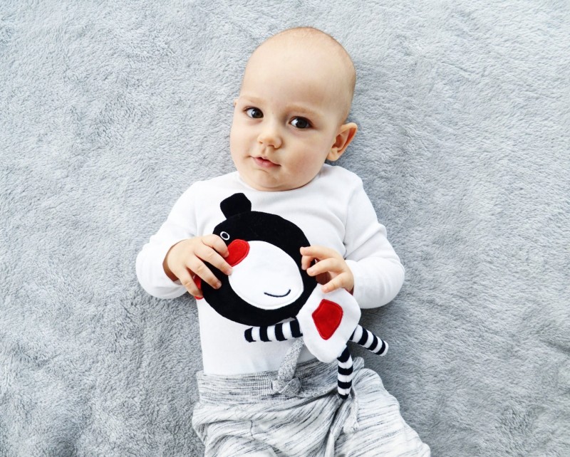 Misio Buu Szeleścik Zabawka Kontrastowa Turkus - Mom's Care