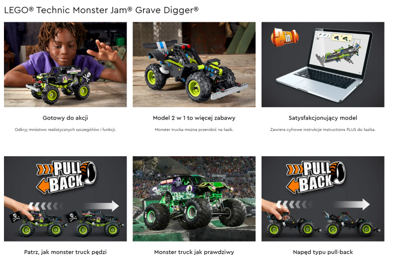 Klocki LEGO Technic Monster Jam Grave Digger 42118