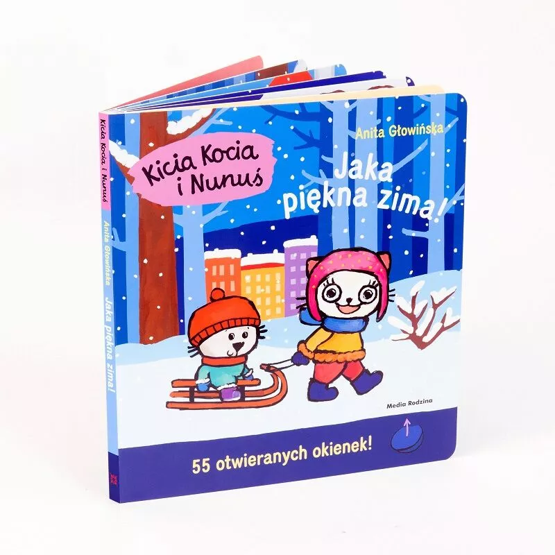 Jaka piękna zima. Kicia Kocia i Nunuś. Książka z okienkami