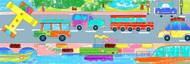 Kredki Klocki z Kolorowanka Pojazdy - Avenir