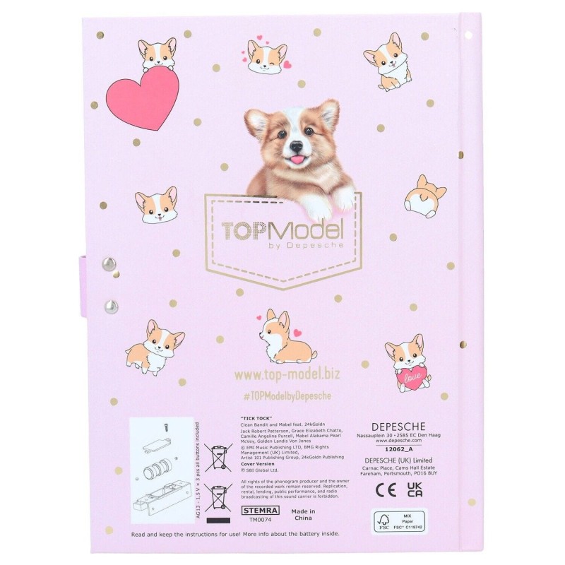 Grający Pamiętnik na Kod Piesek Corgi - TOPModel