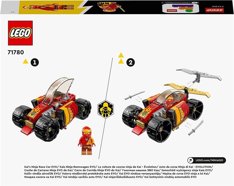 Klocki LEGO Ninjago Samochód Wyścigowy Ninja Kaia EVO 71780