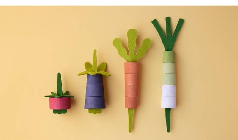 Drewniana Nawlekanka Warzywa Veggies - Londji
