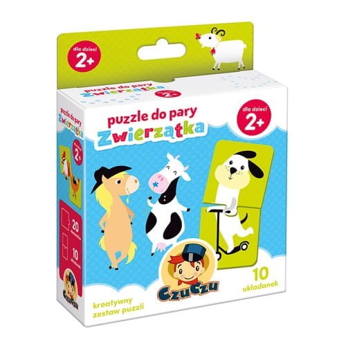 Puzzle do pary Zwierzątka. Puzzle dwuelementowe CzuCzu