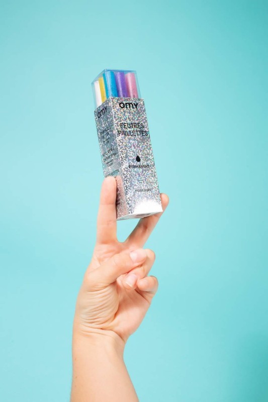 Brokatowe Pisaki 9 kolorów Glitter Markers - omy